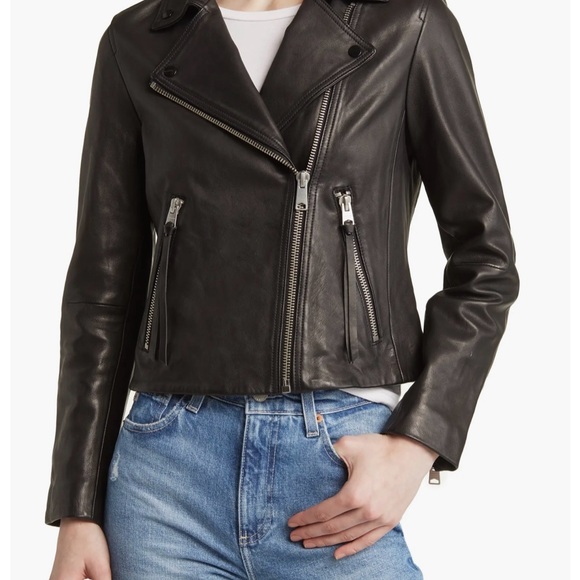 ALLSAINTS Dalby Leather Biker Jacket - Picture 6 of 17